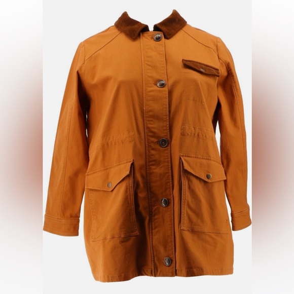 Joan Rivers Classics Collection Field Corduroy Trim Jacket Ginger 3x *NWOT* - Picture 3 of 7